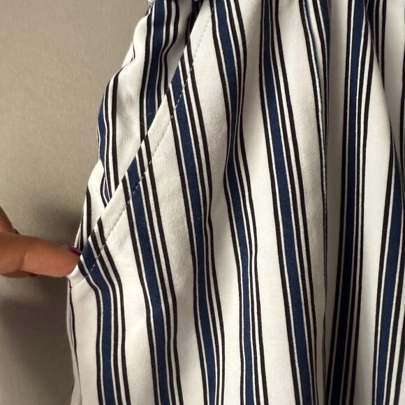 Express sz S‎ blue white paperbag striped shorts NWOT - Picture 4 of 9